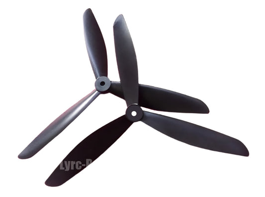 Tri-blade drone propeller for quadcopter and racing drones