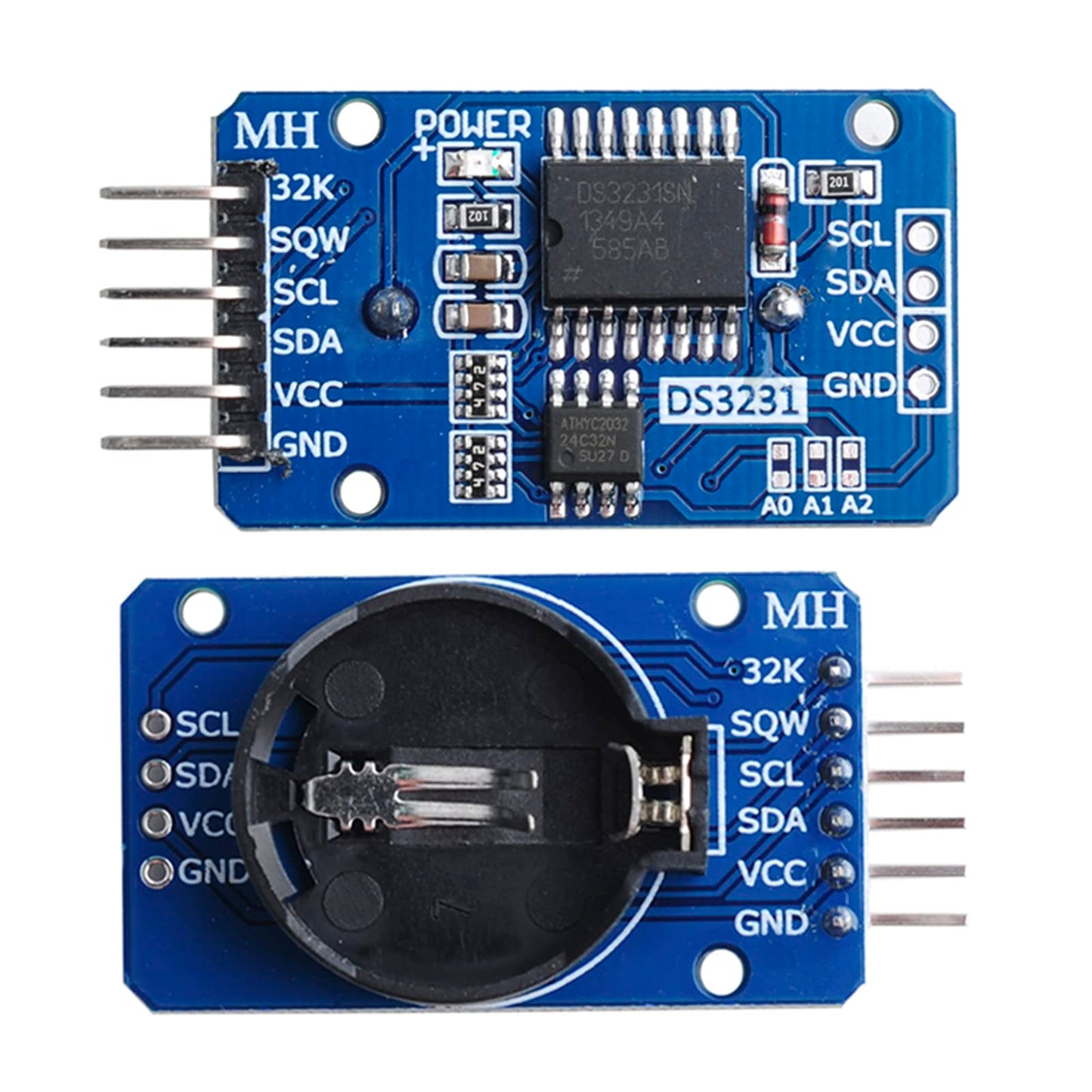 DS3231 high accuracy real-time clock module with I2C interface and battery backup