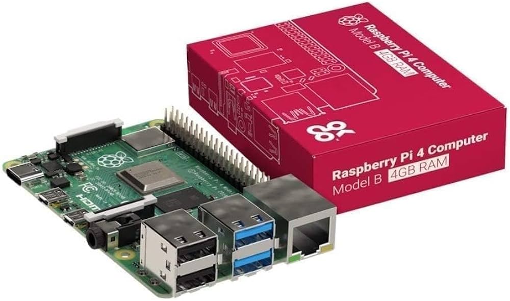 Raspberry Pi 4 Model B single board computer with 4GB RAM