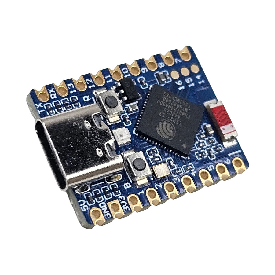 ESP32-S3 Mini Development Board, Based on ESP32-S3FH4R2 Dual-Core Processor, 240MHz Running Frequency, 2.4GHz Wi-Fi & Bluetooth 5