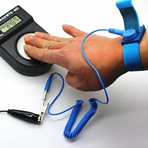 Anti Static Wrist Strap with Crocodile Clip – ESD Grounding Band for Electronics Repair