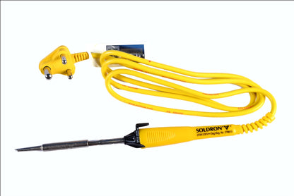 Soldron 25-watt soldering iron with pointed tip for electronics soldering and DIY repair work