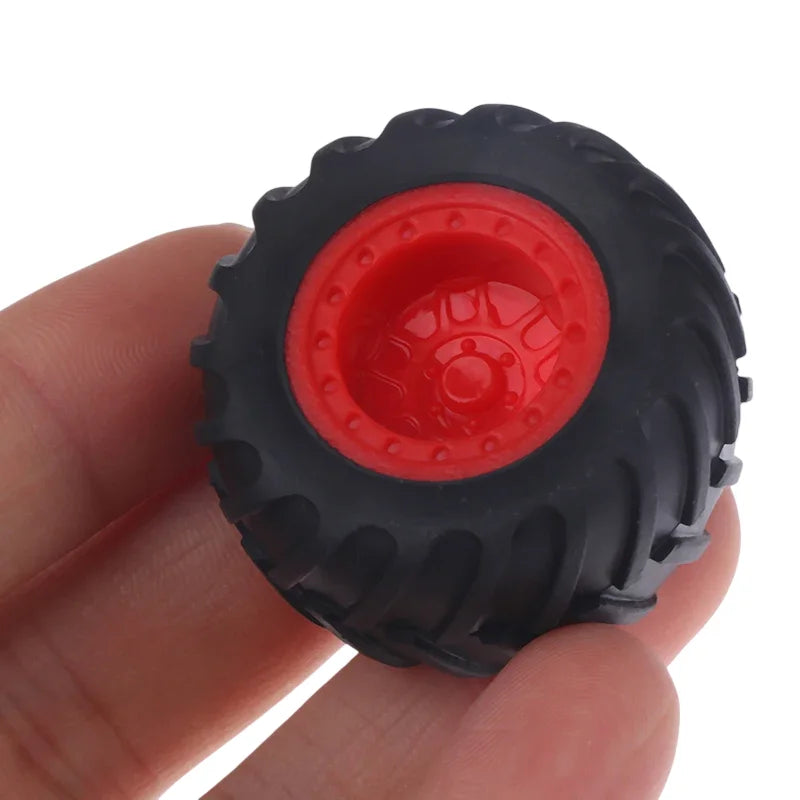 Rubber Wheel 38mm – Red Hub Robot Wheel for Mini Robotics Car Projects