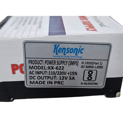 12V 5A AC to DC SMPS Power Supply Module – Metal Body 60W Switching Power Supply