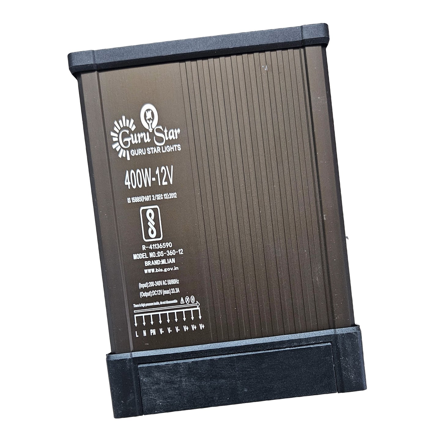 Small 12V 400W LED Rainproof Power Supply SMPS – Metal Body AC to DC LED Driver