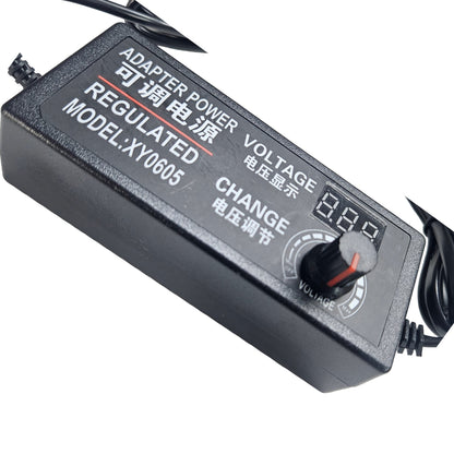 12V 5A Adjustable Power Adapter with Digital Voltage Display – Regulated DC Power Supply Adapter