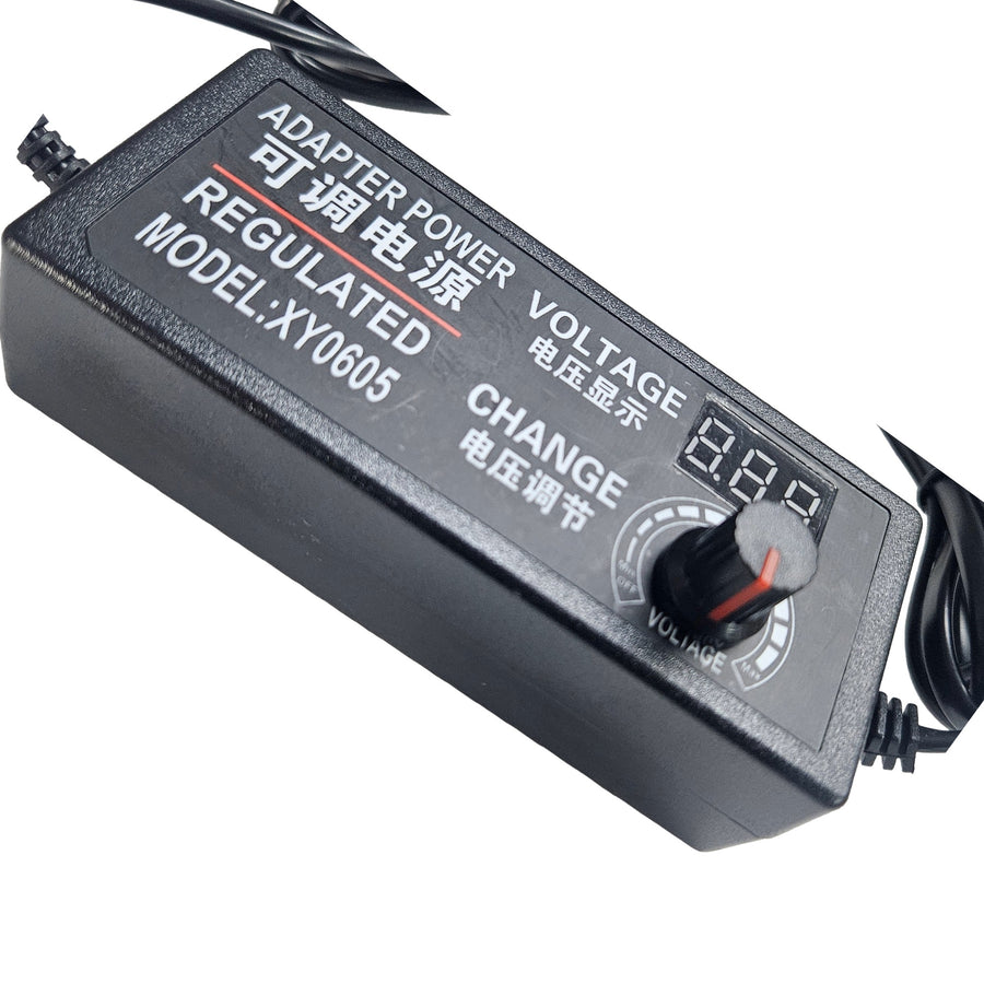 12V 5A Adjustable Power Adapter with Digital Voltage Display – Regulated DC Power Supply Adapter