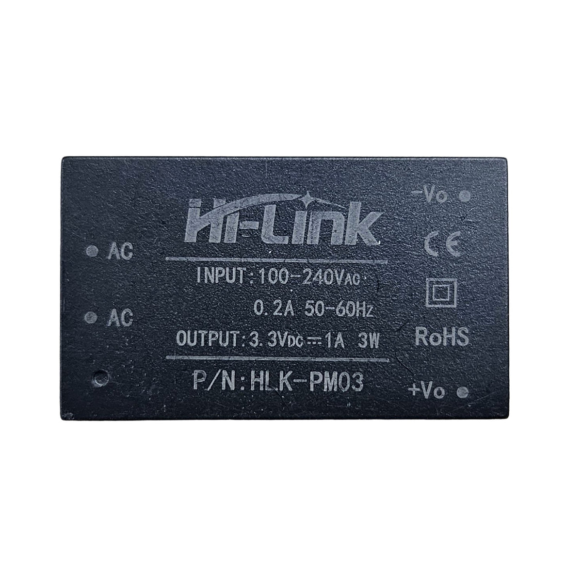 Hi-Link HLK-PM03 3.3V 3W AC to DC Power Supply Module – 100V–240V AC to 3.3V DC Converter