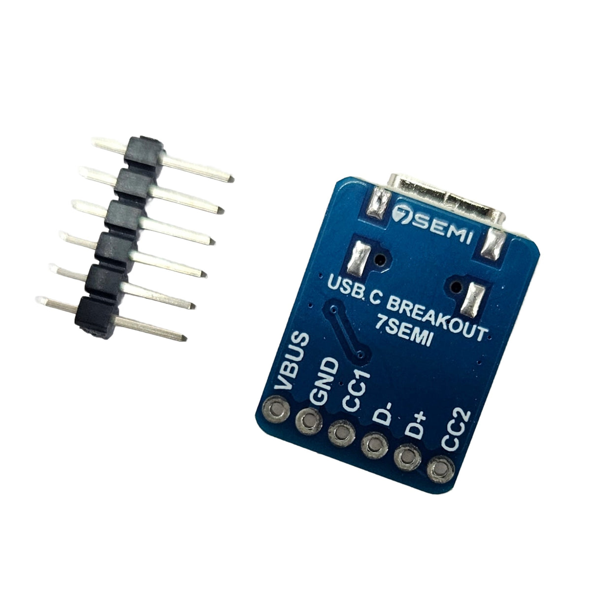 7Semi USB Type-C Female Breakout Board – 6-Pin, CB-10112