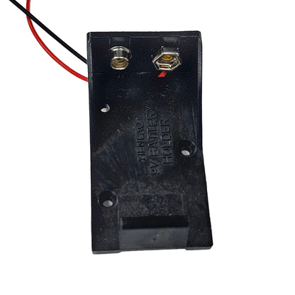 9V Battery Holder with Snap Connector and Wire Leads