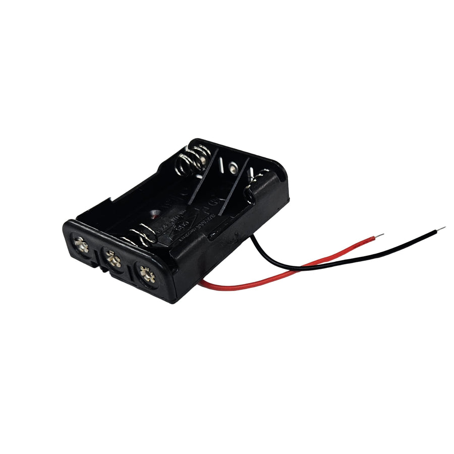 3 × AAA Battery Holder with Wire Leads – 4.5V Output