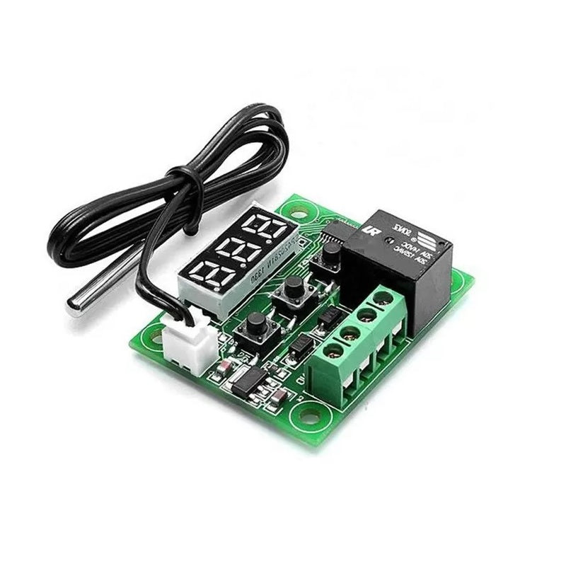 XH-W1209 digital temperature controller module with LED display and onboard relay for DIY electronic