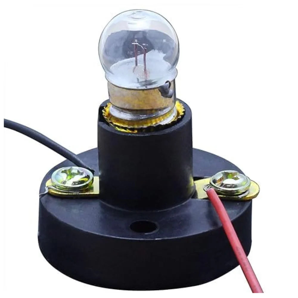 Miniature Mini Bulb with Holder – Small Screw Type Bulb Holder Set for School Science Projects & DIY Electrical Experiments