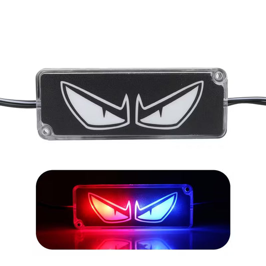 Motorcycle Demon Eye LED Tail Light 12V Red Blue Decorative Rear Light for Bike, Scooter & Electric Vehicle