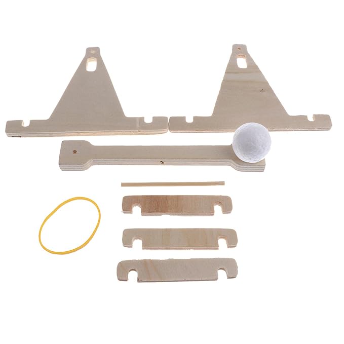 Wooden Trebuchet Catapult DIY STEM Science Project Kit – Medieval Counterweight Siege Machine Model Educational Physics Experiment Toy for Kids, School Projects & Engineering Learning