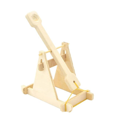 Wooden Trebuchet Catapult DIY STEM Science Project Kit – Medieval Counterweight Siege Machine Model Educational Physics Experiment Toy for Kids, School Projects & Engineering Learning