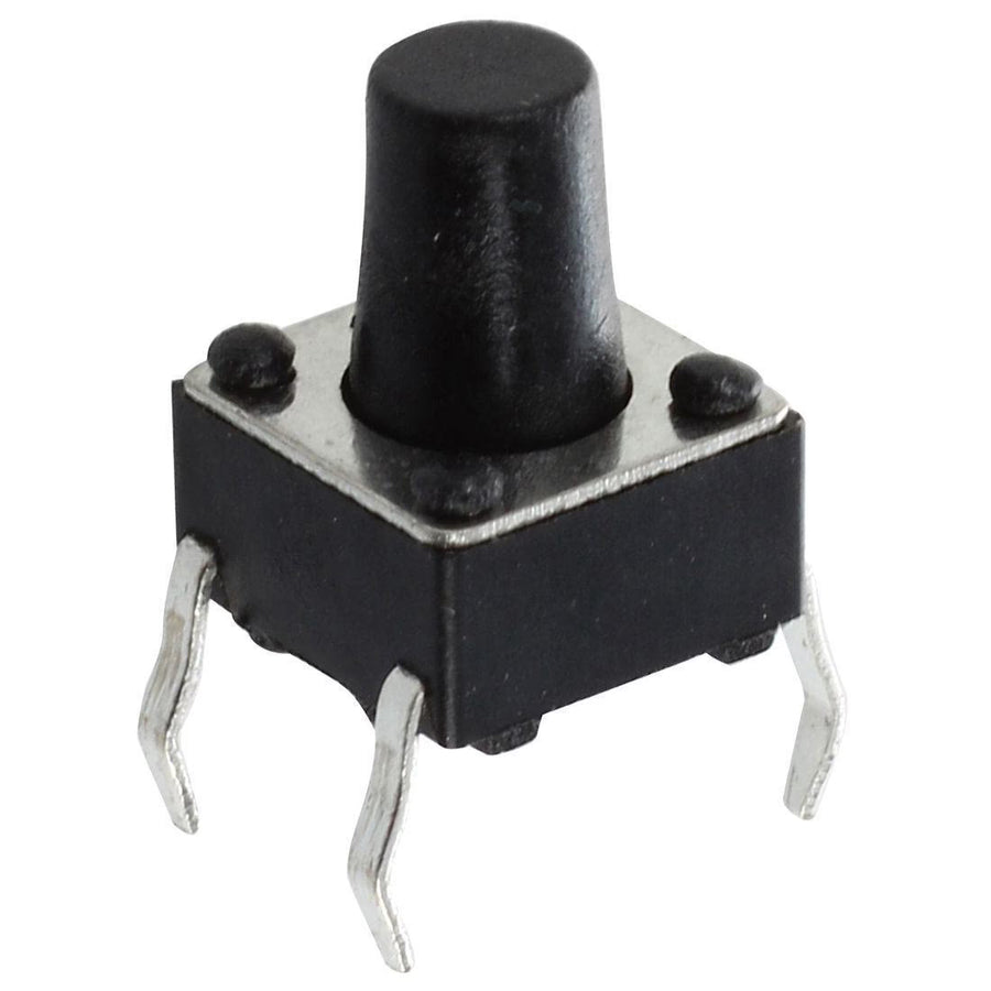6x6x7mm 4 Pin Tactile Push Button Switch  | Momentary Normally Open (NO) PCB Mount Push Switch for Arduino, DIY Electronics & Robotics
