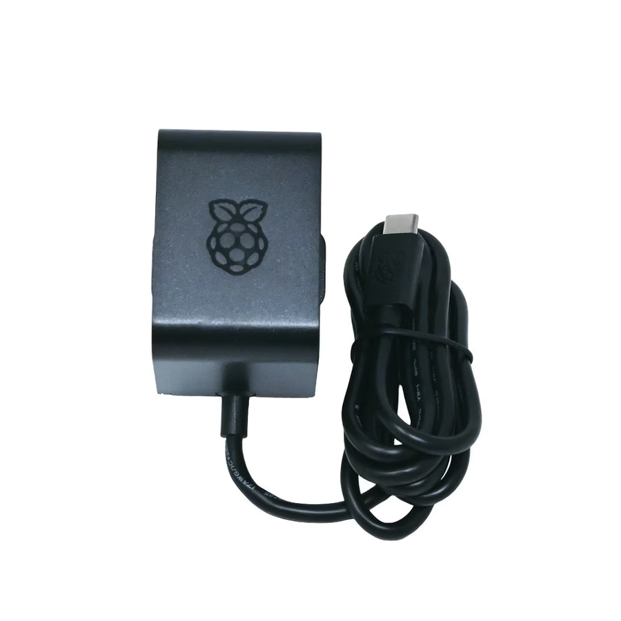 Raspberry Pi 5 - 27W USB-C Power Supply Adapter – Official Type-C Charger for Raspberry Pi Boards