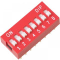 8 Pin DIP Switch | 8 Position Piano Type Slide DIP Switch for Arduino, PCB, Microcontroller & DIY Electronics Projects