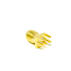SMA Female Straight PCB Mount RF Connector – Gold-Plated 50 Ohm Coaxial Antenna Socket