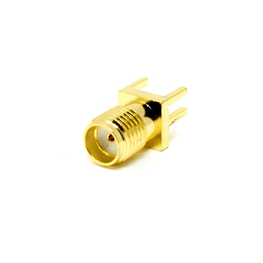 SMA Female Straight PCB Mount RF Connector – Gold-Plated 50 Ohm Coaxial Antenna Socket