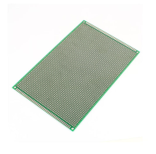 12x18cm Double-Sided Green Dot Board PCB Prototype Board | FR4 Universal Perfboard