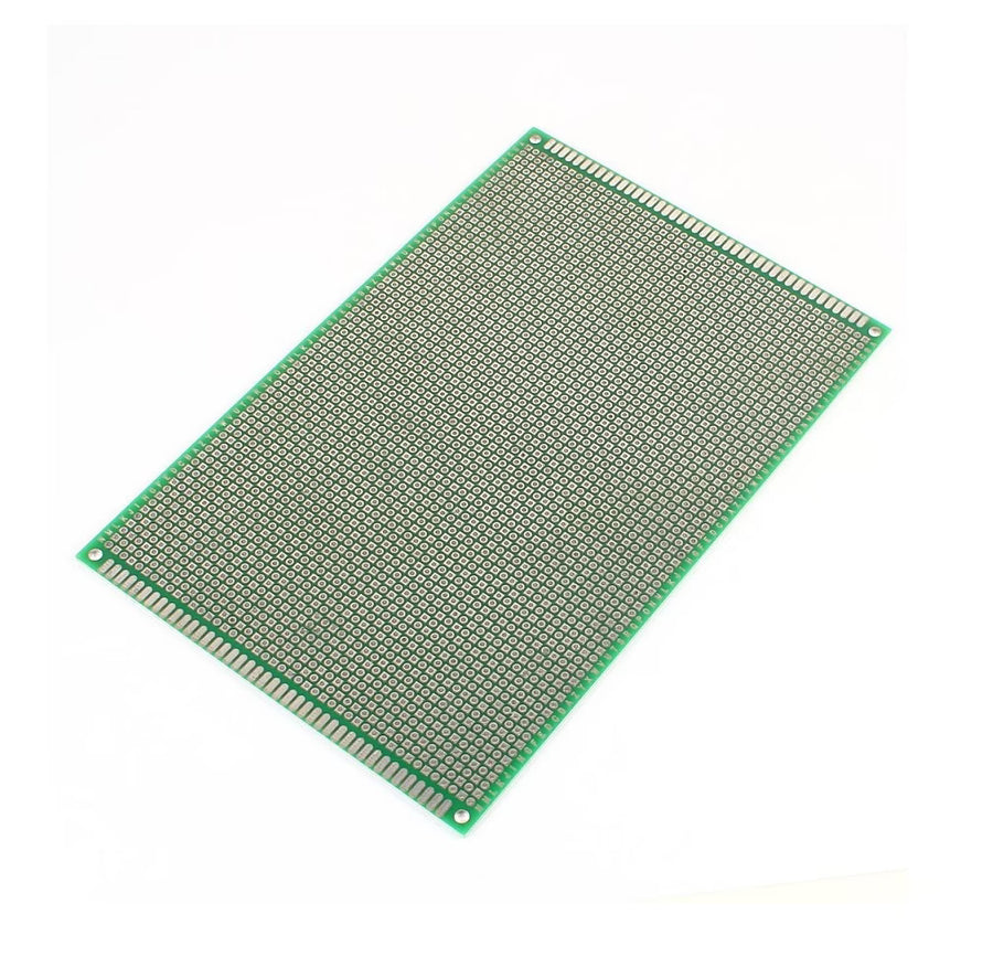 12x18cm Double-Sided Green Dot Board PCB Prototype Board | FR4 Universal Perfboard