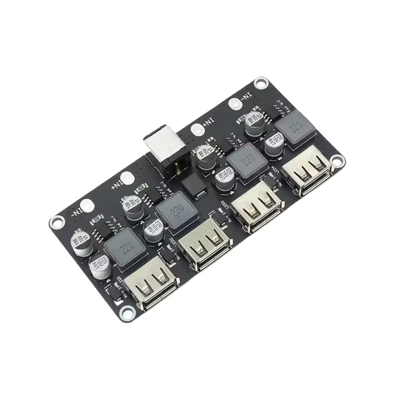 QC 3.0 / QC 2.0 4 Channel USB Fast Charging Step Down Module – 6V–32V to 3V–12V