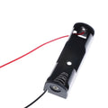 1×AA Small Battery Holder with Red and Black Wire Leads – 1.5V Single Cell Plastic Battery Case