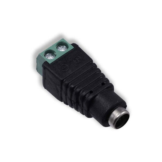 DC Female Power Jack with 2-Pin Screw Terminal (5.5mm x 2.1mm)