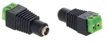 DC Female Power Jack with 2-Pin Screw Terminal (5.5mm x 2.1mm)
