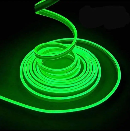 Neon Flexible LED Strip Light -  Green color - 5M