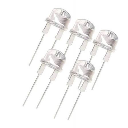 8mm Green LED (Pack of 5) | Through Hole Diffused Light Emitting Diodes for Arduino, DIY Electronics & Indicator Projects
