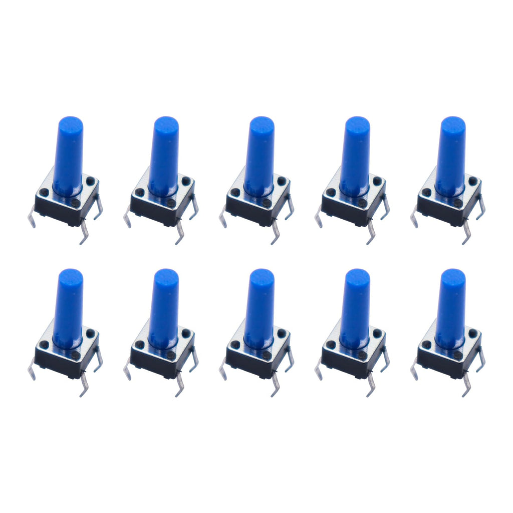 Blue Tactile Push Button Switch – 6x6x10mm (Momentary Type) (one piece)