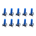 Blue Tactile Push Button Switch – 6x6x10mm (Momentary Type) (one piece)