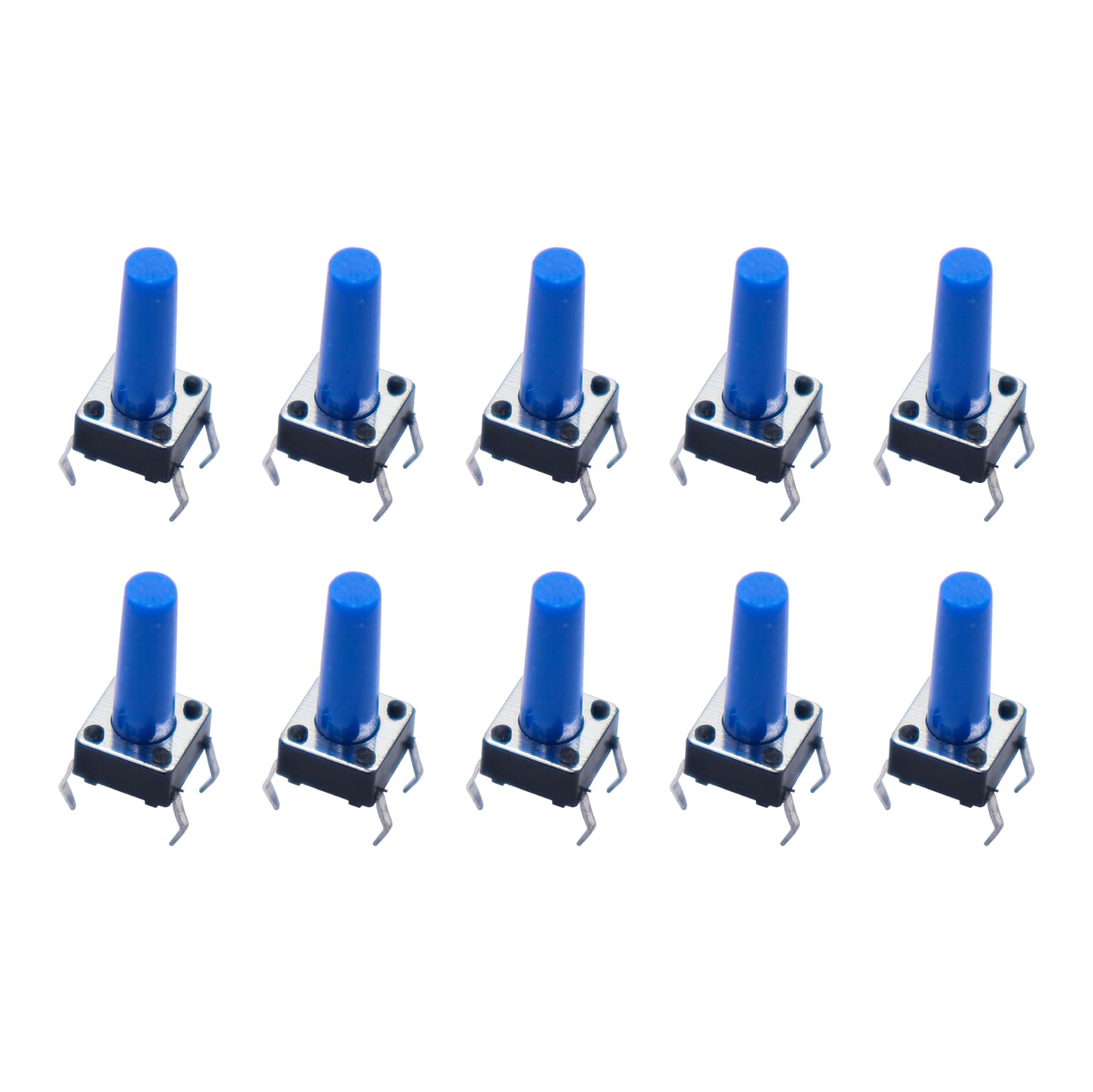 Blue Tactile Push Button Switch – 6x6x10mm (Momentary Type) (one piece)