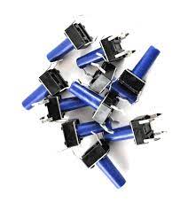 Blue Tactile Push Button Switch – 6x6x10mm (Momentary Type) (one piece)