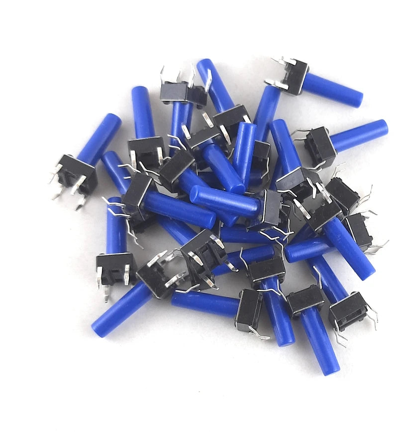 Blue Tactile Push Button Switch – 6x6x10mm (Momentary Type) (one piece)