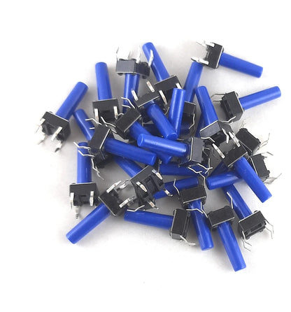 Blue Tactile Push Button Switch – 6x6x10mm (Momentary Type) (one piece)