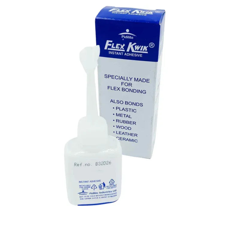 Flex Kwik Instant Adhesive 20g | Strong Fast Bonding Glue for Flex, Rubber, PVC, Metal, Ceramic, Leather & Multi-Purpose Repair Use