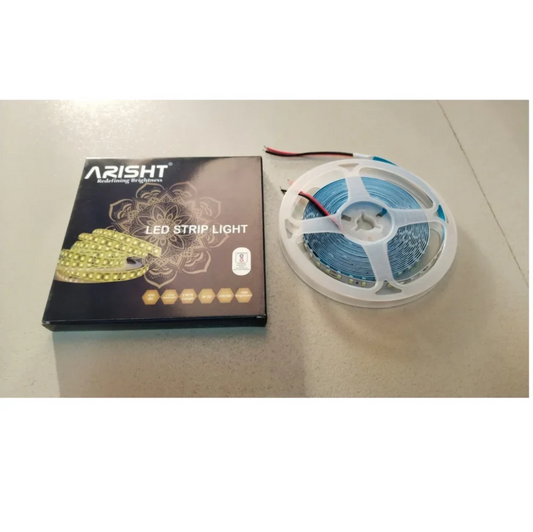 ARISHT LED Strip Light 12V DC 5 Meter 2835 IP20 White – 240 LEDs/M, 4800 Lumens,