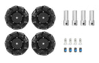 97mm Mecanum Wheels Set (Left + Right) (4 Wheels) with Metal Coupling | Omni Directional Wheels for Arduino, Raspberry Pi Robot Car