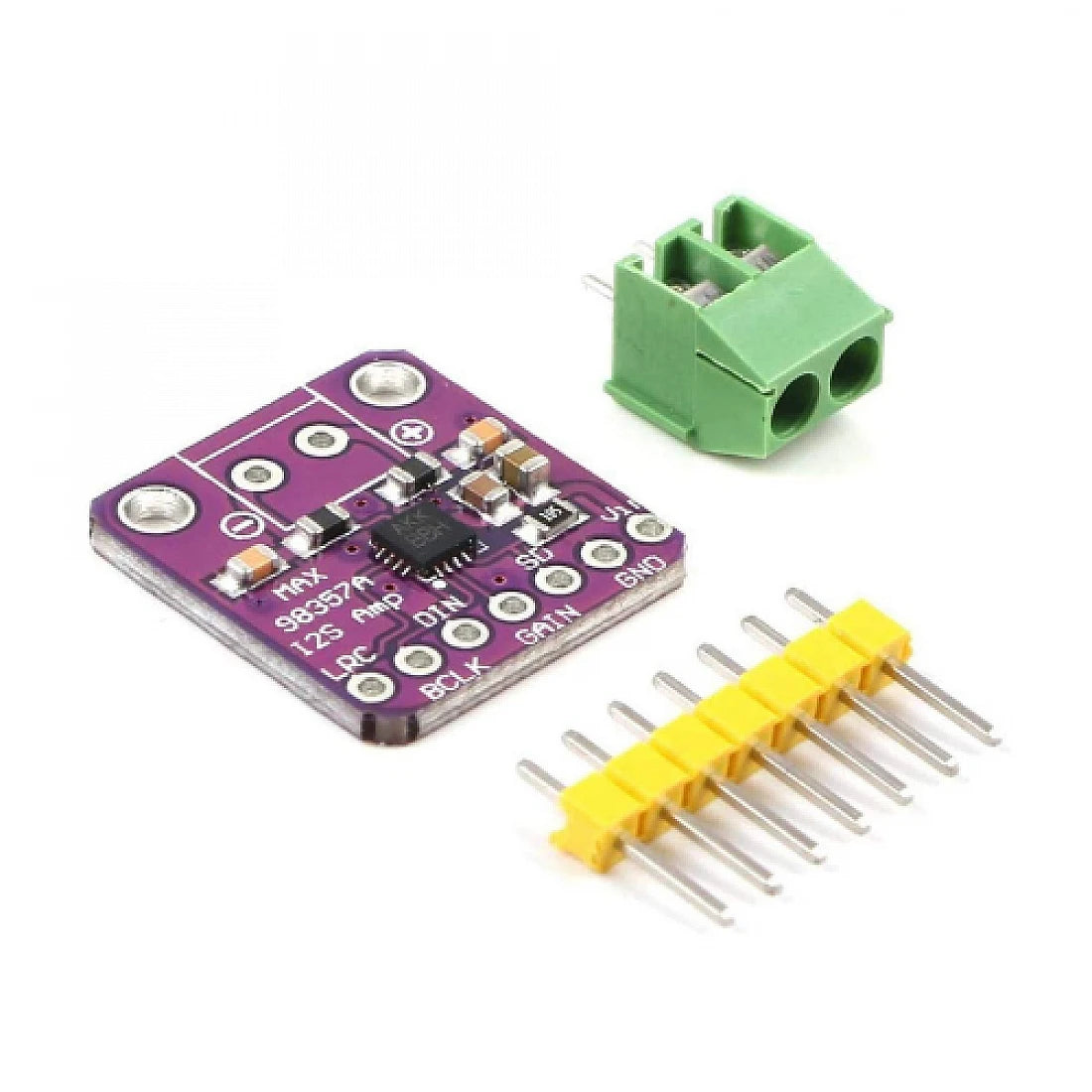 MAX98357A I2S Mono Class-D Audio Amplifier Module | 3W Digital Amplifier | 2.5V–5.5V Input | 9dB Default Gain | (L+R)/2 Mono Output for ESP32, Raspberry Pi & Arduino
