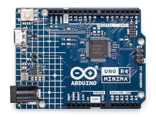 Arduino UNO R4 Minima [ABX00080]- Without WIFI – Renesas RA4M1 | USB-C, CAN, DAC (12-bit), OP AMP, SWD Connector
