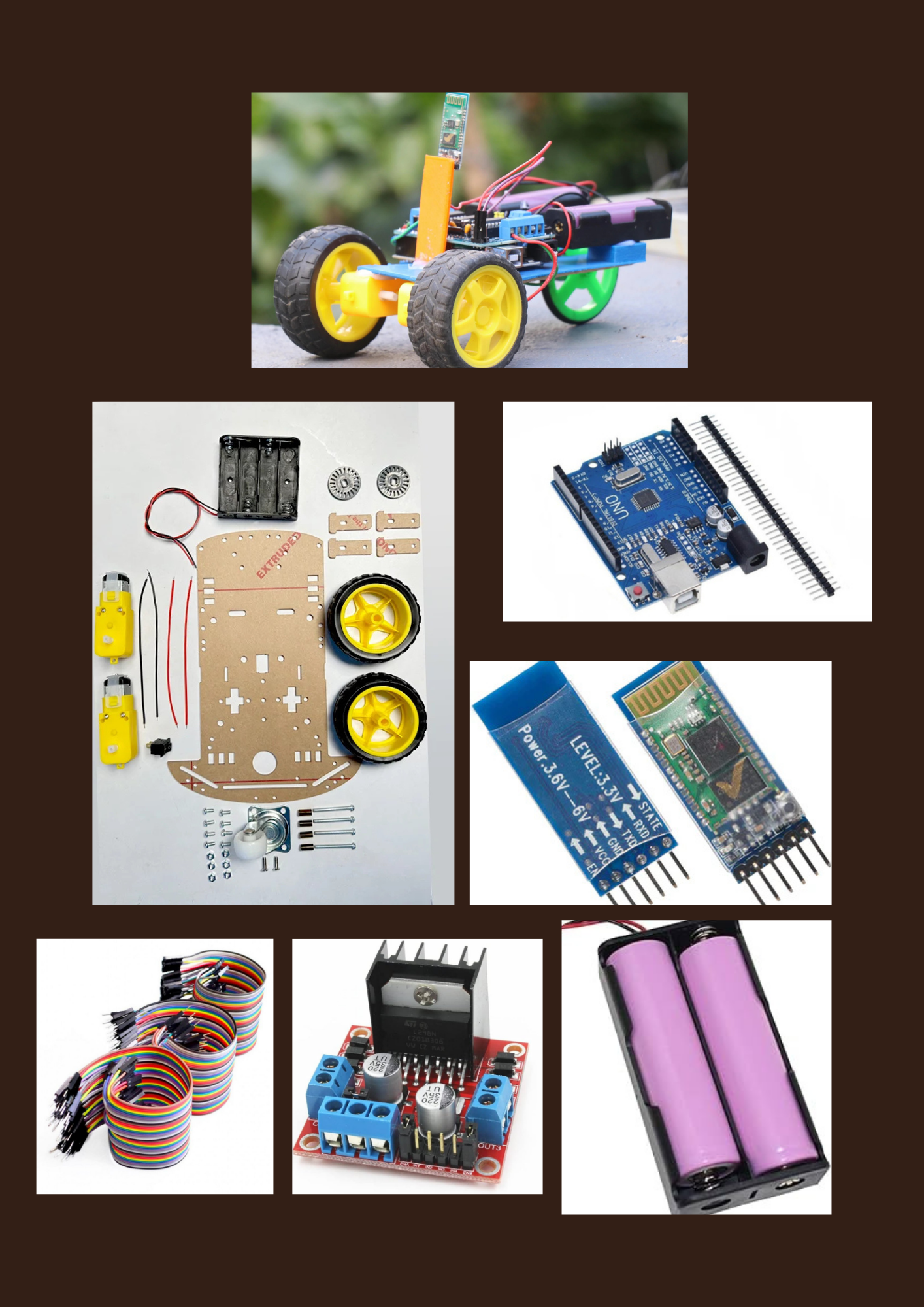 2 Wheel Mobile Controlled Robotcar Kit