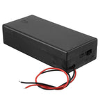 18650 -  2 Cell Holder with Cover & Switch – Secure Battery Storage Case with Protective Enclosure