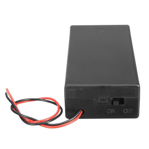 18650 -  2 Cell Holder with Cover & Switch – Secure Battery Storage Case with Protective Enclosure