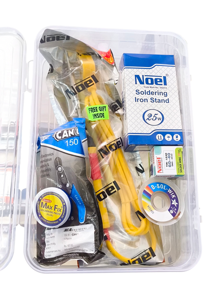 Soldering Kit – Complete Soldering Set with Iron, Wire, Stand, Flux & Tools (Noel)