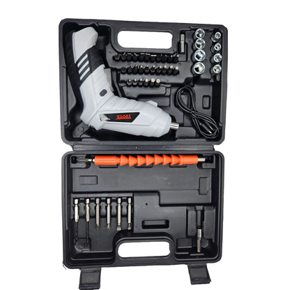 Cordless Electric Screwdriver 3.6V Portable Pistol Grip Screwdriver Tool with Keyless Chuck, LED Light, Forward/Reverse Switch, 220 RPM No-Load Speed & 3N.m Torque