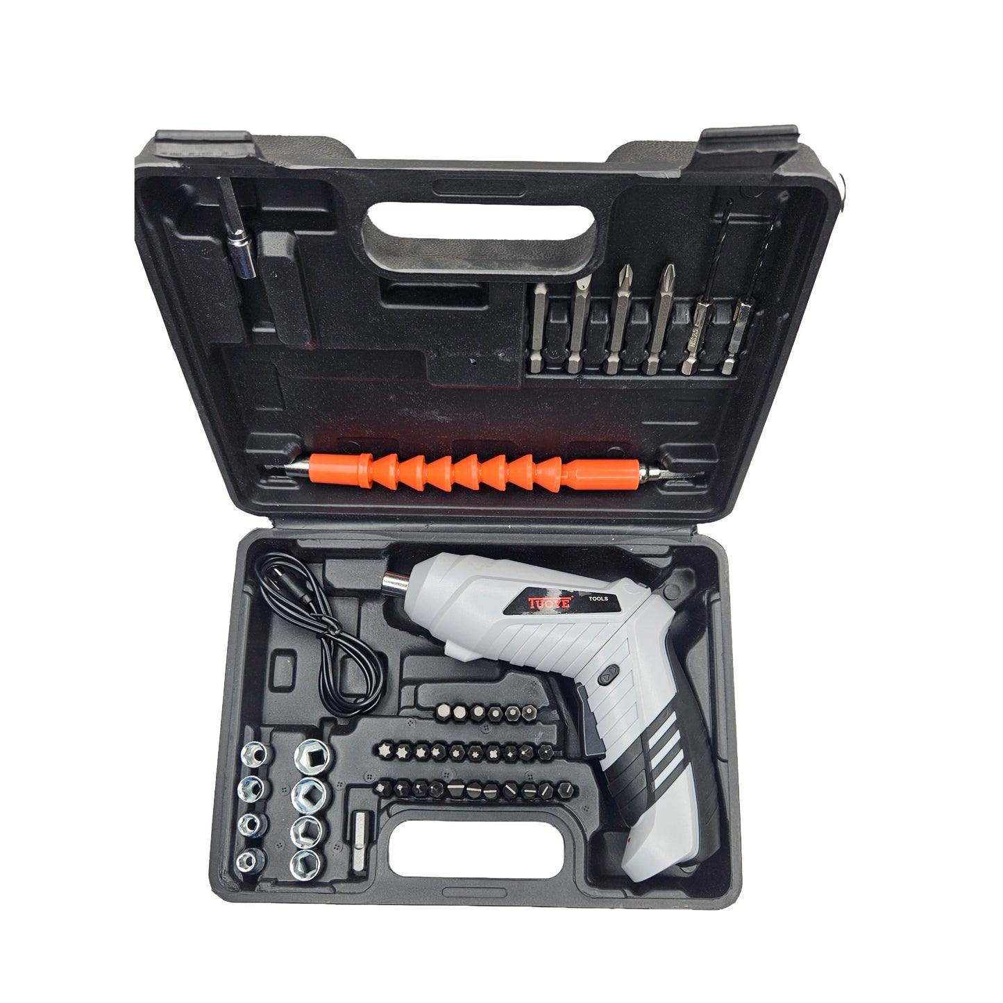 Cordless Electric Screwdriver 3.6V Portable Pistol Grip Screwdriver Tool with Keyless Chuck, LED Light, Forward/Reverse Switch, 220 RPM No-Load Speed & 3N.m Torque